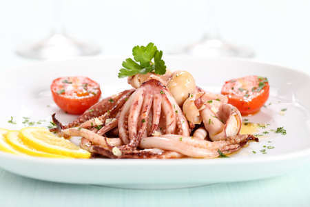 Grilled squid の写真素材