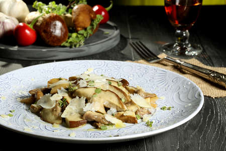 mushroom boletus salad with cheeseの写真素材