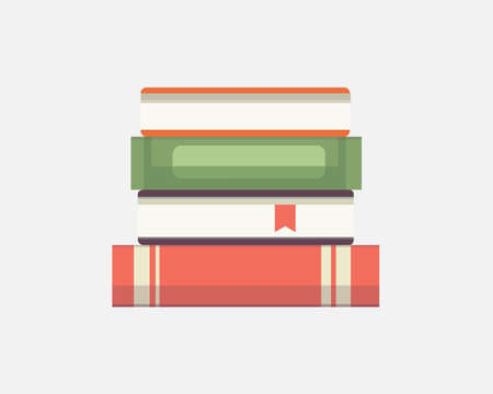 Set of books in flat designのイラスト素材