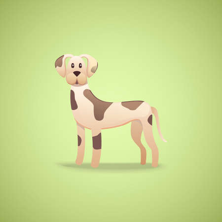 Cartoon character dalmatian dogのイラスト素材