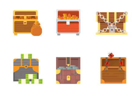 Cute set of diferent chest.のイラスト素材