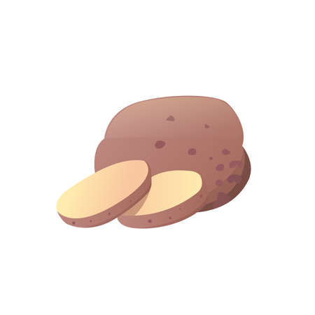 Potatoes vector illustration. Isolated potatoのイラスト素材
