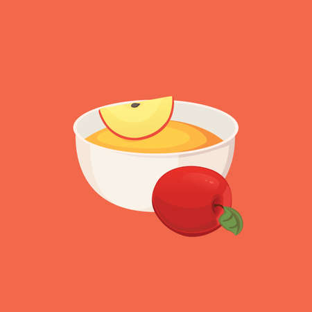 Jam healthy breakfast.のイラスト素材
