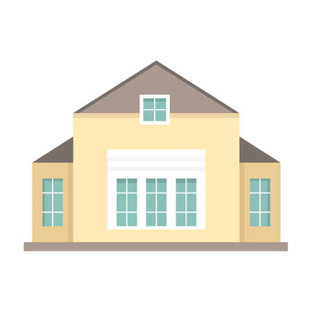 Residential house cartoon styleのイラスト素材