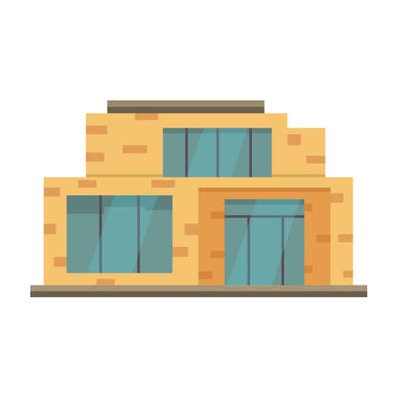 Cottage and assorted real estate building icons. Residential house collection in new cartoon styleのイラスト素材
