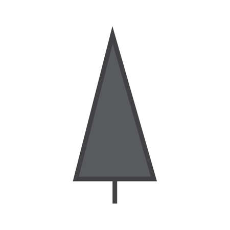 vector illustration of line Tree. Forest creative iconのイラスト素材