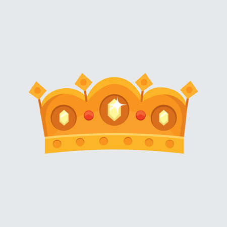 Crown icon award for winners, champions, leadership. Royal king, queen, princess crown.のイラスト素材