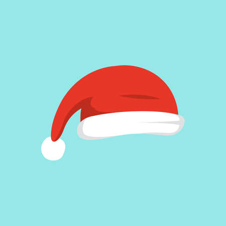 Vector illustration of set of Santa Hats in cartoon design.のイラスト素材