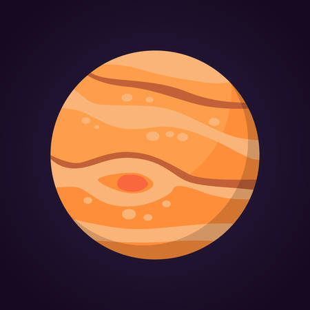 Jupiter planet vector Illustration isolated in cartoon styleのイラスト素材