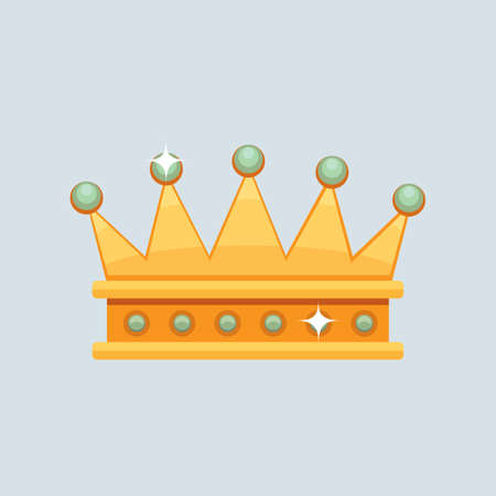 Crown icon award for winners, champions, leadership. Royal king, queen, princess crownのイラスト素材