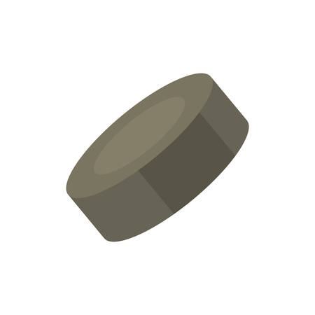 A Vector illustration of hockey puck in cartoon style isolatedのイラスト素材