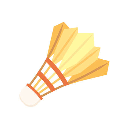 Vector illustration of shuttlecock in cartoon styleのイラスト素材
