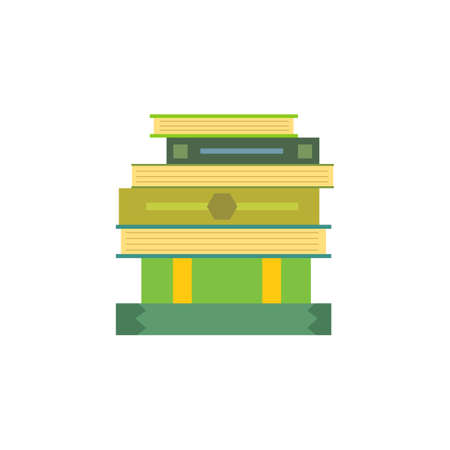 Books set in cartoon design style isolated on white background, vector illustration.のイラスト素材