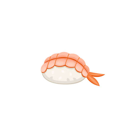 Traditional japanese sushi and roll. Asian seafood, restaurant delicious vector illustration.のイラスト素材