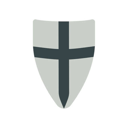 Shield medieval weapons vector flat isolated illustration.のイラスト素材