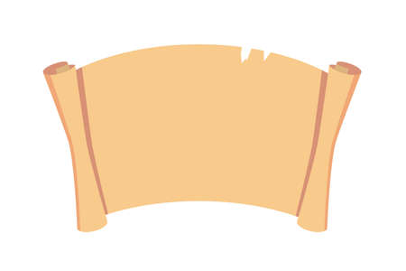 Old Paper scroll vector illustration. Retro document script with copyspace.のイラスト素材