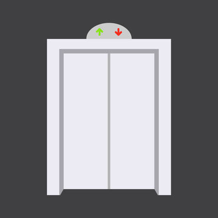 Entrance door front view vector element in cartoon style.のイラスト素材