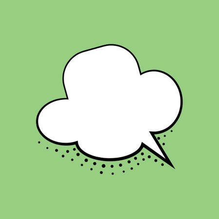 Speech bubble design template. Vector illustration in retro styleのイラスト素材
