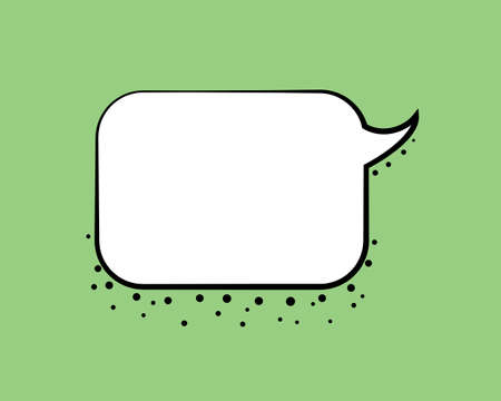 Speech bubble design template. Vector illustration in retro style.