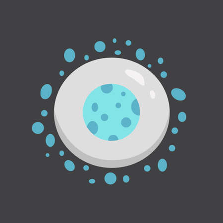 virus vector illustration. Bacteria and micro-organism in cartoon styleのイラスト素材