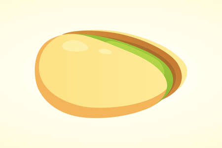 Pistachio nut vector illustration in cartoon style. Organic food.のイラスト素材
