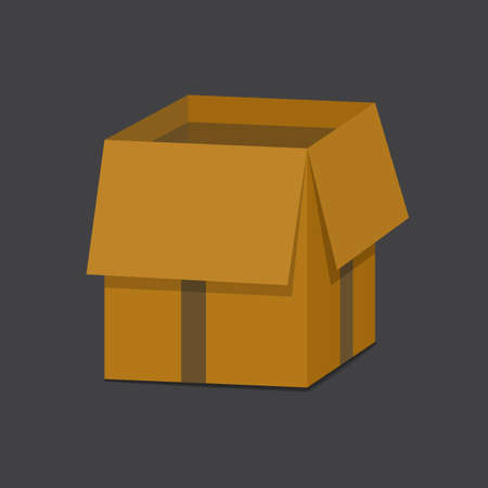 Carton box. Delivery packaging vector illustration.