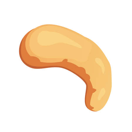 cashew nut vector illustration in cartoon style. Organic food.のイラスト素材