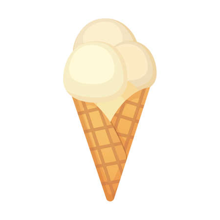 ice cream illustration. Summer food vector.の写真素材