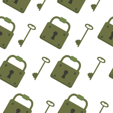 Seamless pattern with key vector. locks and keys backgroundのイラスト素材