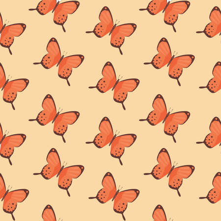 Butterfly seamless pattern vector. Summer butterflies background.の写真素材