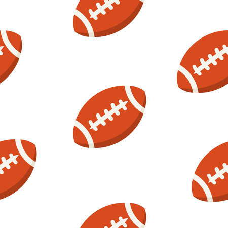 american football ball vector pattern. Sport background designのイラスト素材