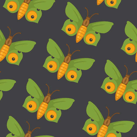 Butterfly seamless pattern vector. Summer butterflies backgroundのイラスト素材