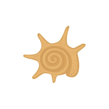 Sea shell vector icon in cartoon style.のイラスト素材