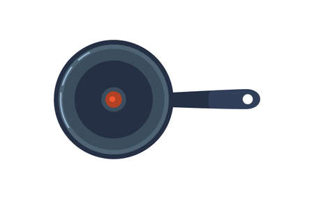Frying pan vector icon isolated on white background.のイラスト素材