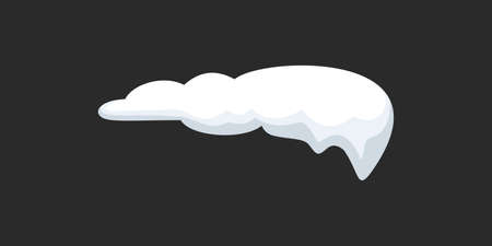 Vector icicle illustration in cartoon style. Snow and ice frameのイラスト素材