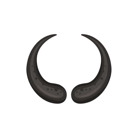 Different vector horns , deer skull and moose horny hunting trophy. Antler, antelope, goat, deers and elk animal horn.のイラスト素材