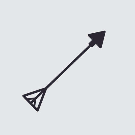 Black tribal arrow in new modern style. Chalkboard Arrows hand drawn icons set.のイラスト素材