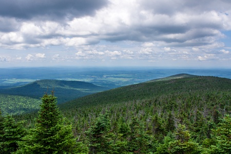 Landscape view from the Top of Mont Mégantic in Quebec