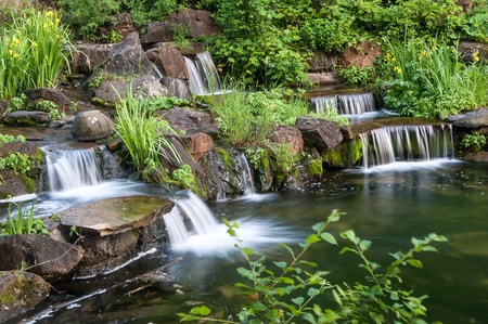 Several small cascading waterfalls 