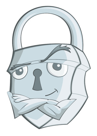 The self-assured strong lockのイラスト素材