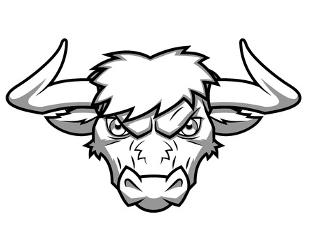 Illustration of the bulls  headのイラスト素材