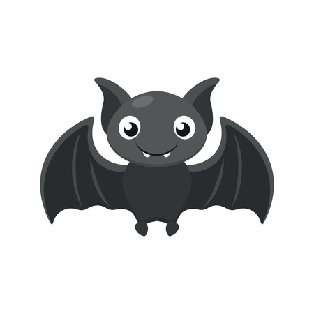 Illustration of a cute bat on a white backgroundのイラスト素材