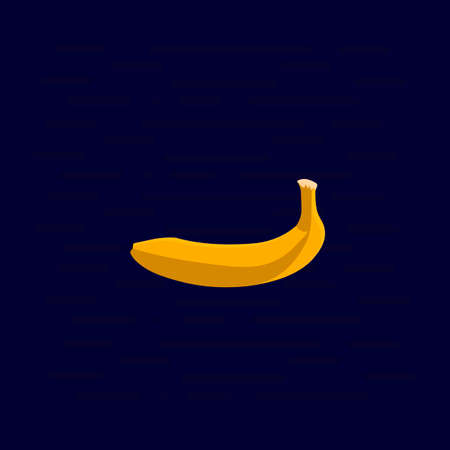 Banana. A ripe banana, the fruit. Vector illustrationのイラスト素材