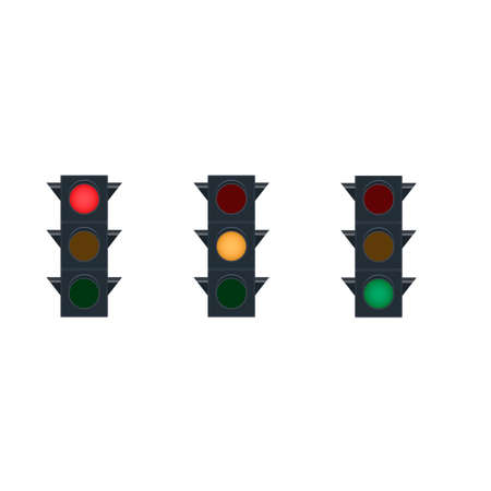 Traffic light. Traffic light signals, vector illustrationのイラスト素材