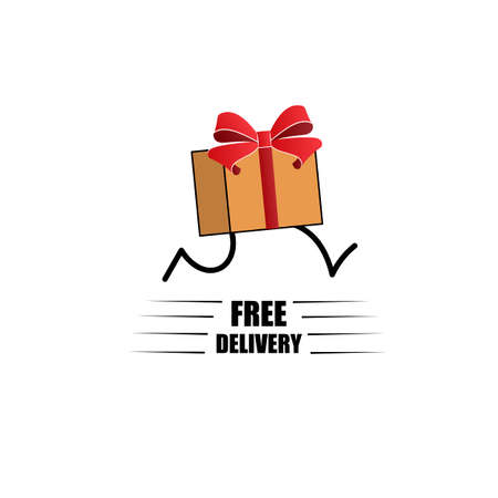 Package. Fast delivery. Service, vector illustrationのイラスト素材