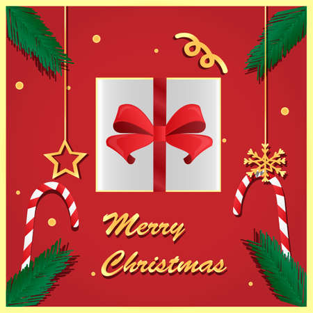 Greeting card for new year and Christmas. Christmas, vector illustrationのイラスト素材