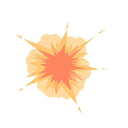 Explosion The effect of detonation. Vector illustration