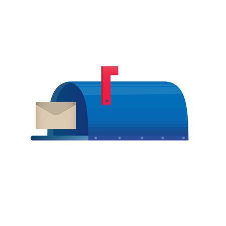 Mailbox Send the message. Vector illustrationのイラスト素材