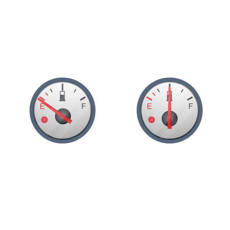 Fuel meter. Fuel consumption level, vector illustrationのイラスト素材