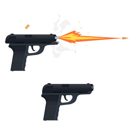 Shooting weapons vector illustration.のイラスト素材